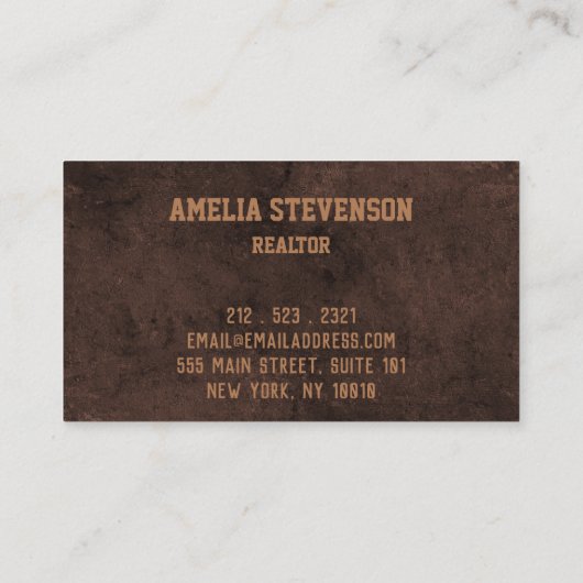 Eleganter Stil Visitenkarte (Rückseite)