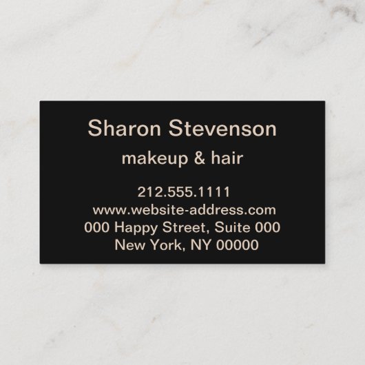 Eleganter Stil Visitenkarte (Rückseite)