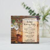 Eleganter Stil Wein Weinverkostung Einladung (Stehend Vorderseite)