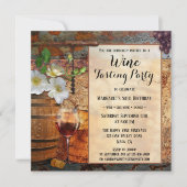 Eleganter Stil Wein Weinverkostung Einladung (Vorderseite)