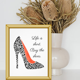 Eleganter Stiletto-High-Heel-Chic-Watercolor nach  Fotodruck