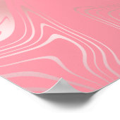 Eleganter stilistischer goldfarbener Marmor aus mä Poster (Ecke)