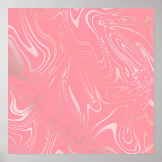 Eleganter stilistischer goldfarbener Marmor aus mä Poster (Vorne)