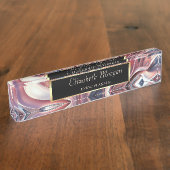 Eleganter Stilrahmen, Abstrakt Namensplakette (Seite)