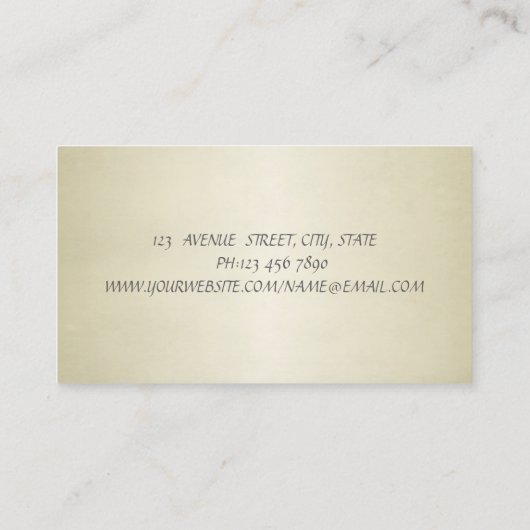 Eleganter Stilschick, Blume Visitenkarte (Rückseite)