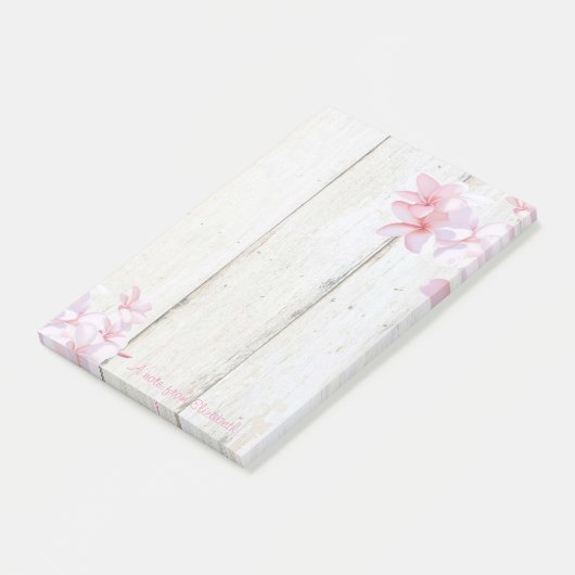 Eleganter Stilstil, Holzstruktur, Kirschbaum Post-it Klebezettel (angewinkelt)