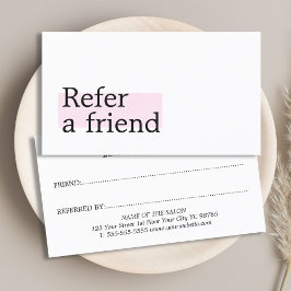 Eleganter Stilvoll Weißer Rose Beauty Salon Empfehlungskarte