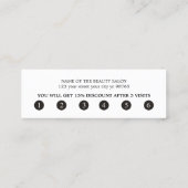 Eleganter Stilvoll Weißer Rose Beauty Salon Treuekarte (Rückseite)