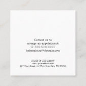 Eleganter Stilvoll Weißer Rose Salon Coupon (Rückseite)