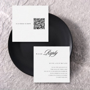 Eleganter stilvoller anspruchsvoller QR-Code auf d Begleitkarte
