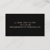 Eleganter, stilvoller Black Diamonds Mixer Sonnenb Visitenkarte (Rückseite)