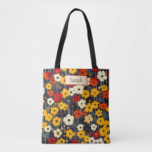 Eleganter stilvoller Boho-bunter botanischer Flora Tasche (Vorderseite)