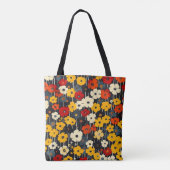 Eleganter stilvoller Boho-bunter botanischer Flora Tasche (Rückseite)