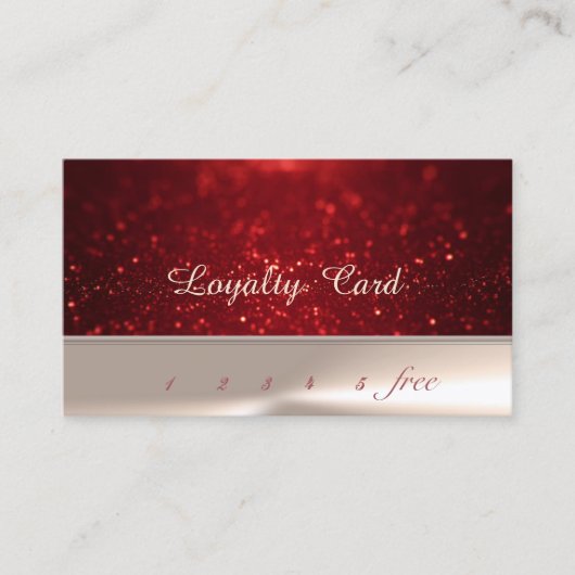 Eleganter stilvoller Chic, Bokeh Loyalty Card Treuekarte (Vorderseite)