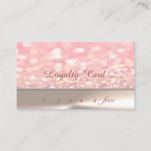 Eleganter stilvoller Chic, Bokeh Loyalty Card Treuekarte (Vorderseite)