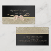 Eleganter stilvoller Chic, Damaske, Schwarz, Scher Visitenkarte (Vorne/Hinten)