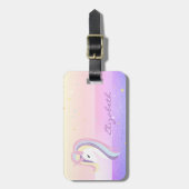 Eleganter stilvoller Chic, Einhorn Gepäckanhänger (Vorderseite vertikal)