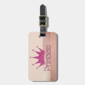 Eleganter stilvoller Chic, Glittery Tiara Princess Gepäckanhänger (Vorderseite vertikal)
