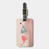 Eleganter stilvoller Chic, Vögel Gepäckanhänger (Vorderseite vertikal)