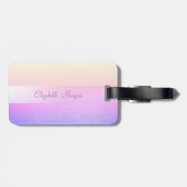 Eleganter stilvoller Chic, Whimsical Cat Gepäckanhänger (Rückseite horizontal)