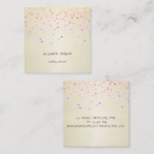 Eleganter stilvoller einfacher, farbenfroher Confe Quadratische Visitenkarte (Vorne/Hinten)