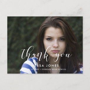 Eleganter stilvoller Foto Abschluss Vielen Dank Postkarte