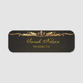 Eleganter stilvoller Glitzer Namensschild (Vorderseite)