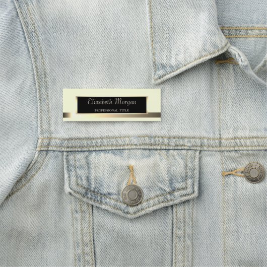 Eleganter, stilvoller Glitzer Namensschild (Beispiel)