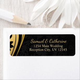Eleganter, stilvoller Gold Black Deko Wedding Cust
