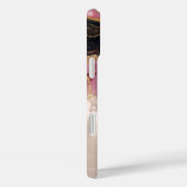 Eleganter, stilvoller Gold Glitzer Black Burgundy Case-Mate iPhone Hülle (Rückseite / Rechts)