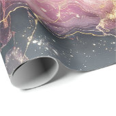 Eleganter, stilvoller Gold Glitzer Black Burgundy  Geschenkpapier (Rolleneckpunkt)