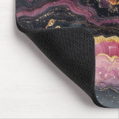 Eleganter, stilvoller Gold Glitzer Black Burgundy Mousepad (Ecke)