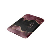 Eleganter, stilvoller Gold Glitzer Burgundy Agate Badematte (Schrägansicht)