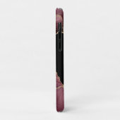 Eleganter, stilvoller Gold Glitzer Burgundy Agate Case-Mate iPhone Hülle (Hinten/Links)