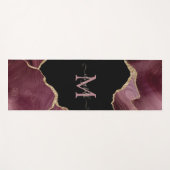 Eleganter, stilvoller Gold Glitzer Burgundy Agate Yogamatte (Vorderseite (Horizontal))