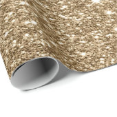 Eleganter, stilvoller Gold Glitzer Shiny Geschenkpapier (Rolleneckpunkt)
