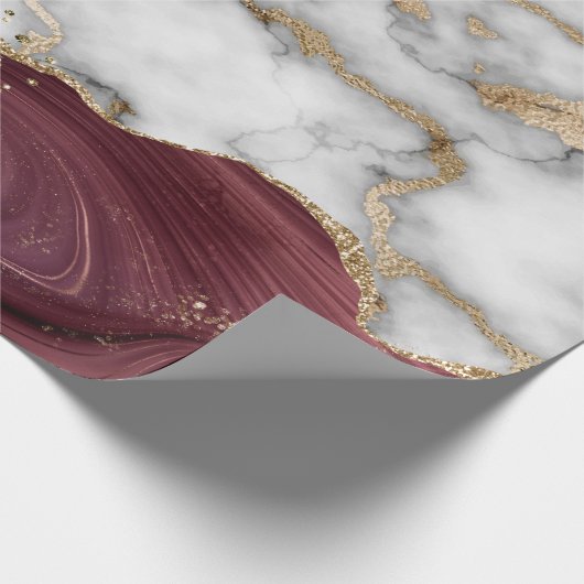 Eleganter, stilvoller Gold Glitzer Shiny Marble Bu Geschenkpapier (Ecke)