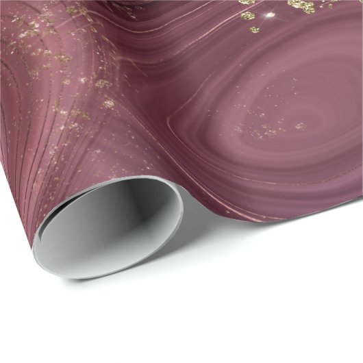 Eleganter, stilvoller Gold Glitzer Shiny Marble Bu Geschenkpapier (Rolleneckpunkt)