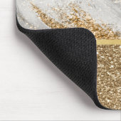 Eleganter, stilvoller Gold Glitzer Shiny Mousepad (Ecke)