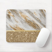 Eleganter, stilvoller Gold Glitzer Shiny Mousepad (Mit Mouse)
