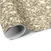 Eleganter, stilvoller Gold Glitzer Shiny White Mar Geschenkpapier (Rolleneckpunkt)