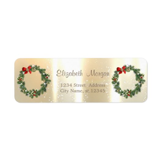 Eleganter, stilvoller Goldener Weihnachtskranz , U (Vorne)