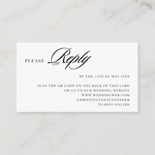 Eleganter, stilvoller, hoch entwickelter QR-Code i Begleitkarte (Vorderseite)