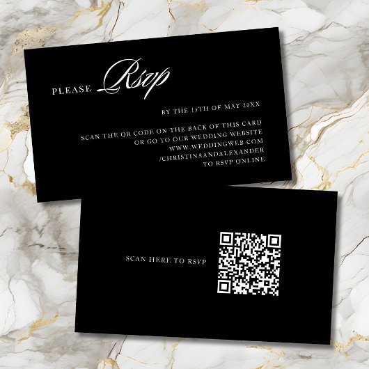 Eleganter, stilvoller, hoch entwickelter QR-Code i Begleitkarte