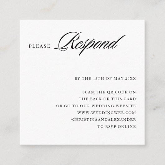 Eleganter, stilvoller, hoch entwickelter QR-Code i Begleitkarte (Vorderseite)