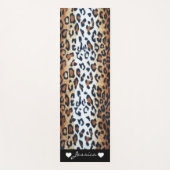 Eleganter, stilvoller Leopard Animal Print Individ Yogamatte (Vorderseite)