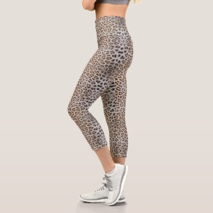 Eleganter stilvoller Leoparden Gepard Fell Tierdru Capri Leggings