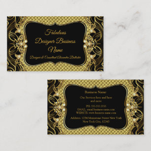 Eleganter stilvoller moderner Gold Black Designer Visitenkarte