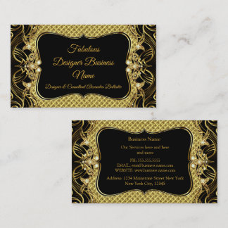 Eleganter stilvoller moderner Gold Black Designer Visitenkarte