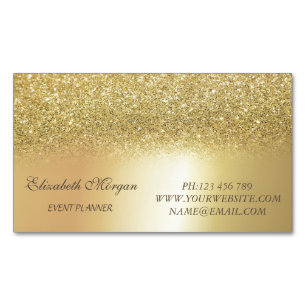 Eleganter stilvoller moderner Gold Glitzer Magnetische Visitenkarte